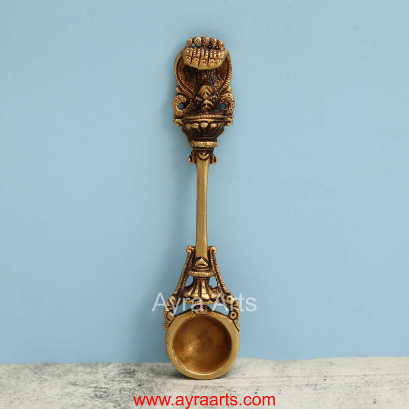Brass Havan Spoon - 6.5 Inch Length
