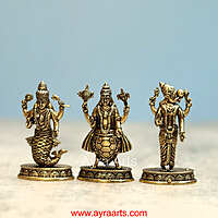 Brass Dhashavatharam Set - 2.5 Inch Height
