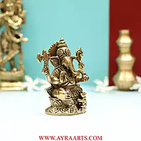 Brass Lord Ganesha Ganesh Idol Statue Murti - 5 Inch Height