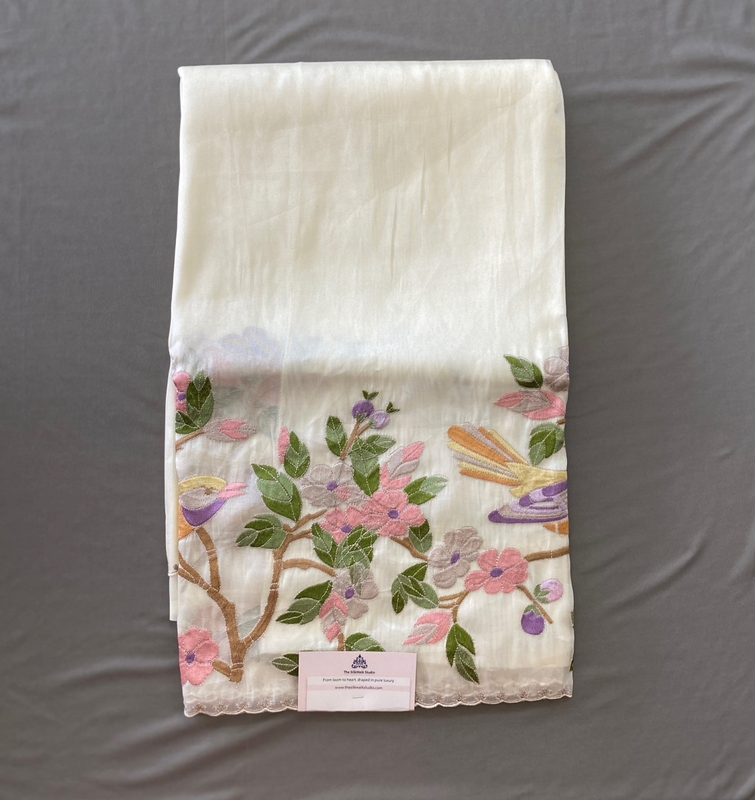 Zarah - Tissue Georgette Saree in Thread Work SWS198