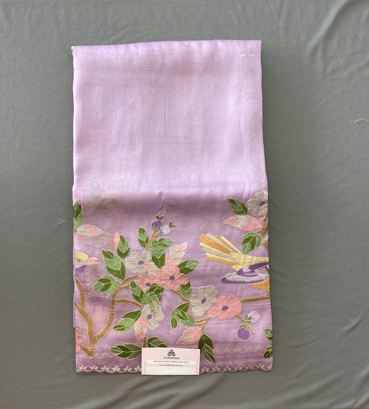 Zarah - Tissue Georgette Saree in Thread Work SWS198