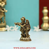 Brass Superfine Small Radha Krishna Together Idol - 4 Inch Height