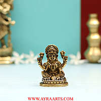 Brass Goddess  Shri Maha Lakshmi Idol - 3 Inch Height