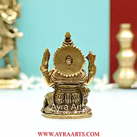 Brass Lord Ganesha Idol Ganpati Murti Statue for Home Pooja - 5 Inch Height