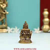 Brass Lord Kuber Statue for Wealth & Prosperity - 3.5 Inch Height