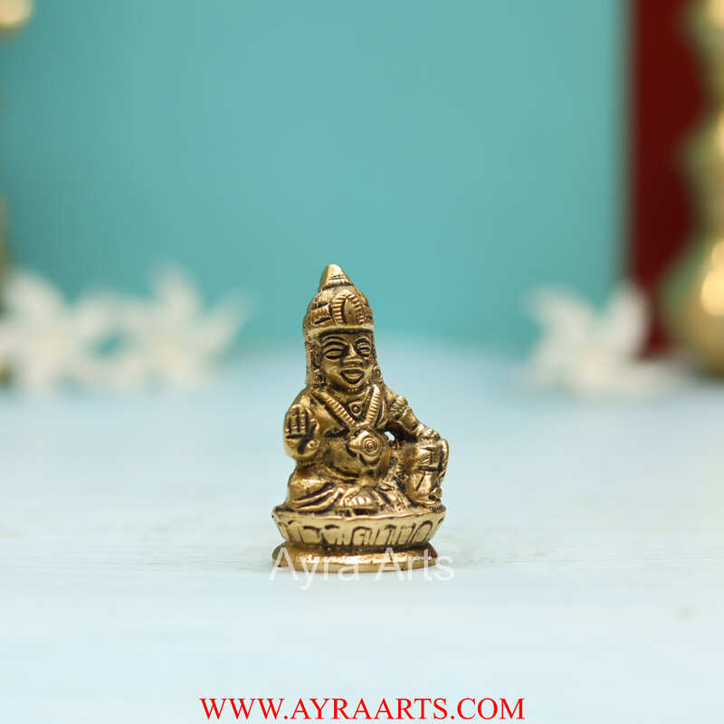 Pure Brass Small Kuber Idol - 2.5 Inch Height
