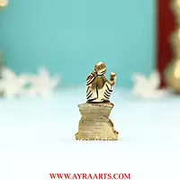 Handmade  Shirdi Sai Baba Brass Statue - 2.2 Inch Height
