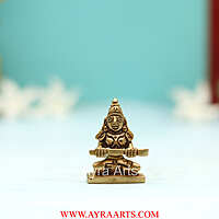 Brass Maa Annapurna/Annapoorna Devi Idol Goddess of Food  - 1.5 Inch Height
