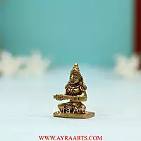 Brass Maa Annapurna/Annapoorna Devi Idol Goddess of Food  - 1.5 Inch Height