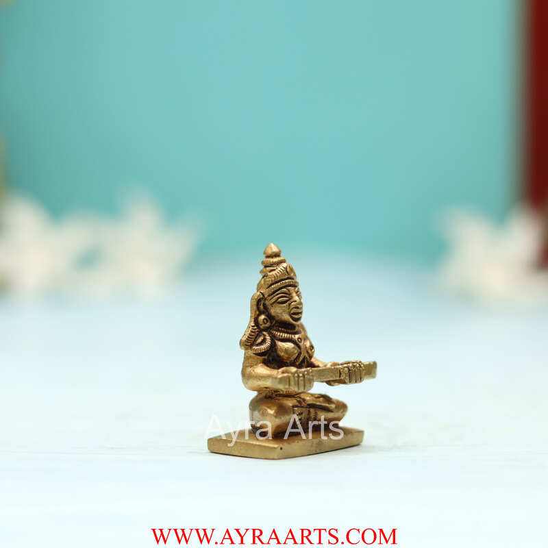 Brass Maa Annapurna/Annapoorna Devi Idol Goddess of Food  - 1.5 Inch Height