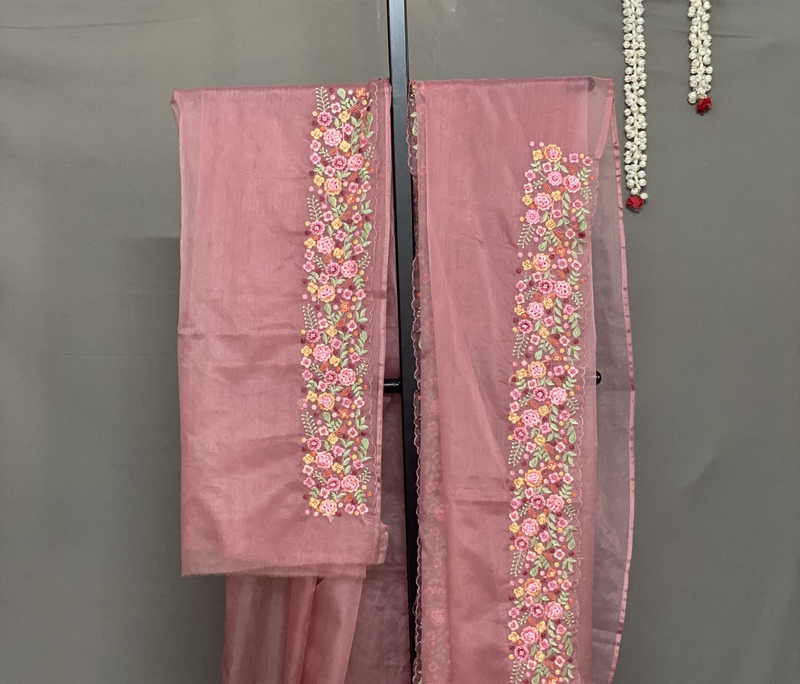 Daisy - The Designer Soft Organza Thread Embroidered Saree 18837