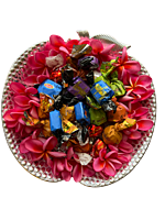 Silver plated plastic decorative plates with applefruit design(Pack of 5pcs)