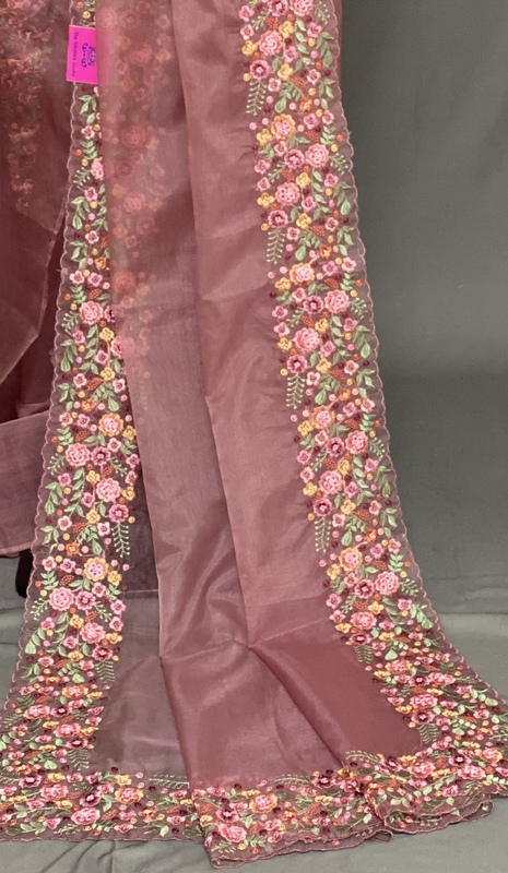 Daisy - The Designer Soft Organza Thread Embroidered Saree 18837