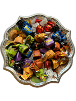 Silver plated plastic decorative plates with floral design(Pack of 5 pcs)