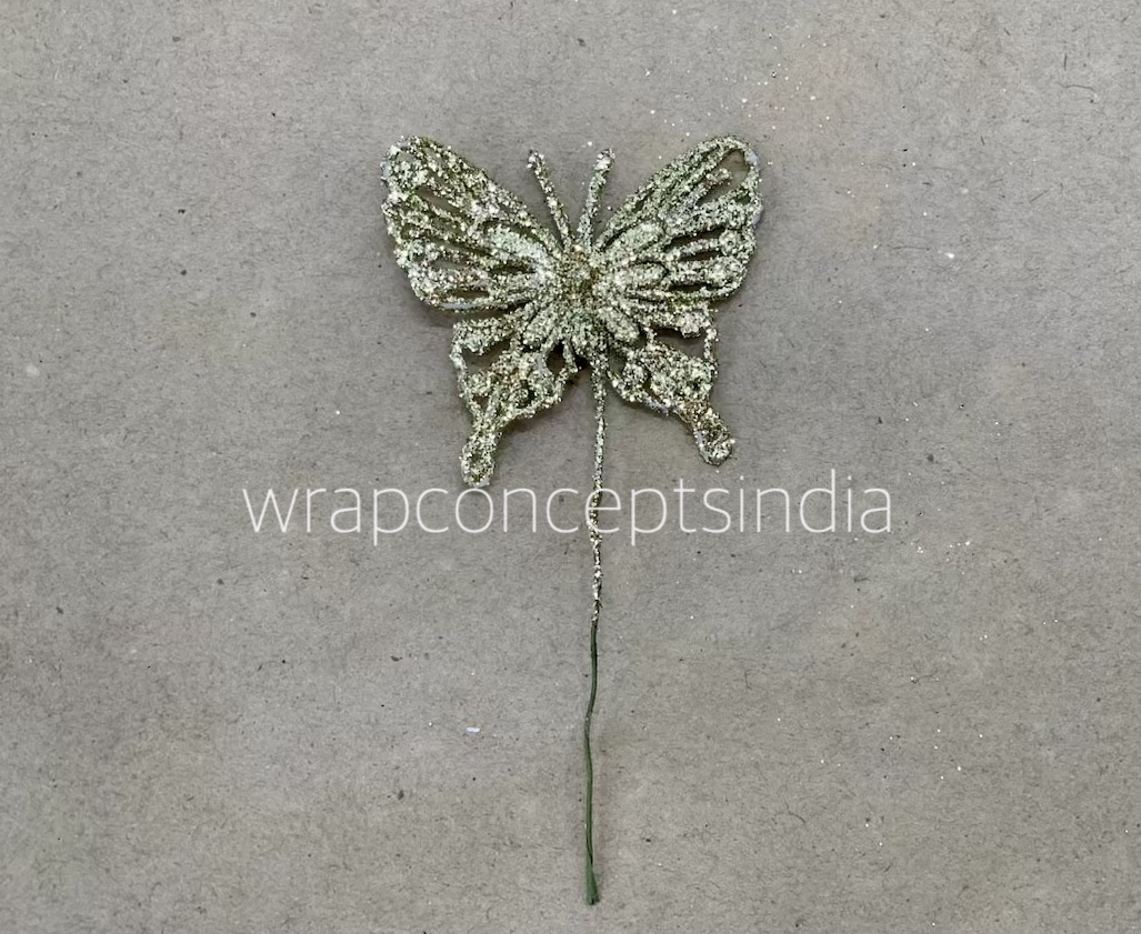 Glitter Butterfly - Gold/Silver/Red