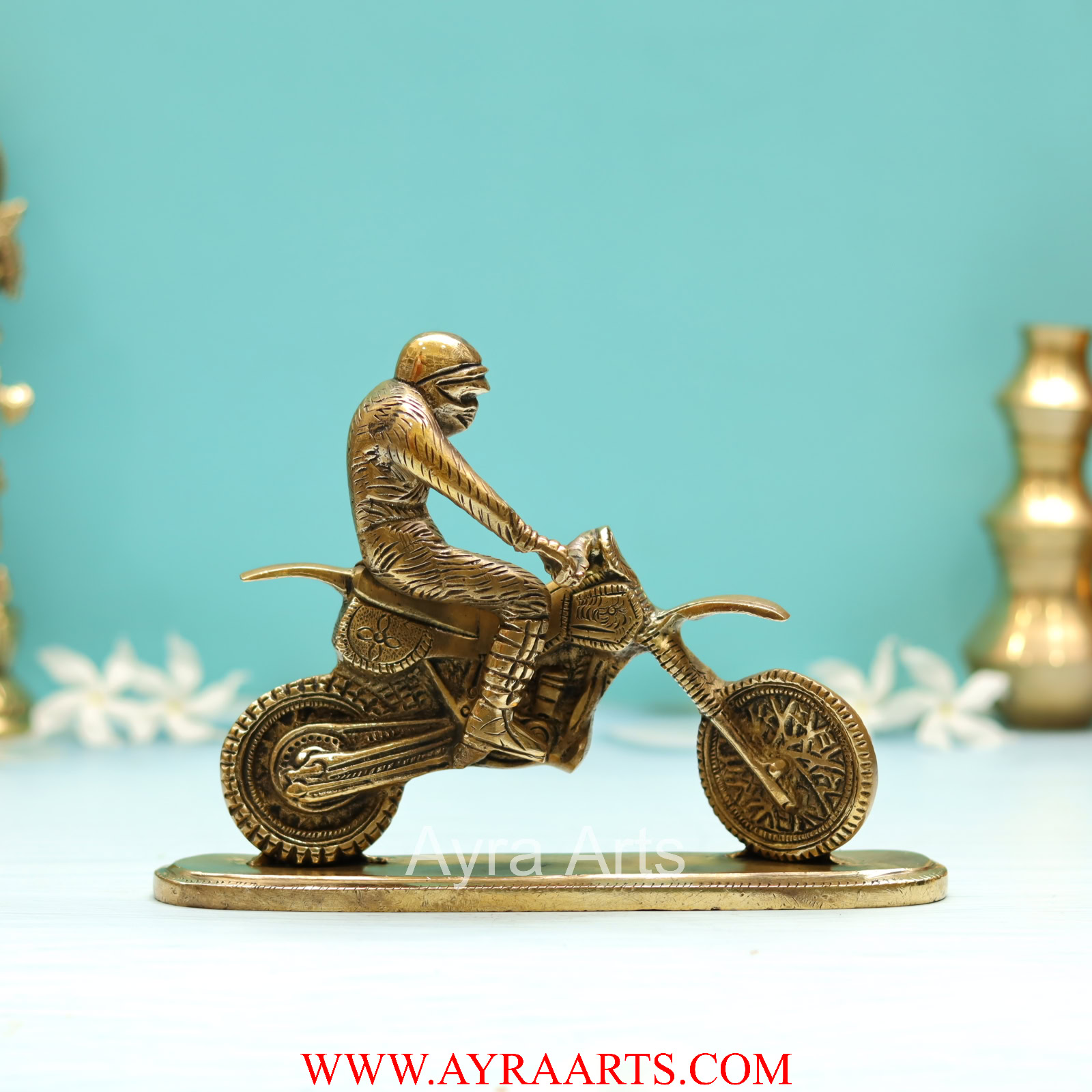 Brass Driving Bike Show Peace - 5.8 Inch Height