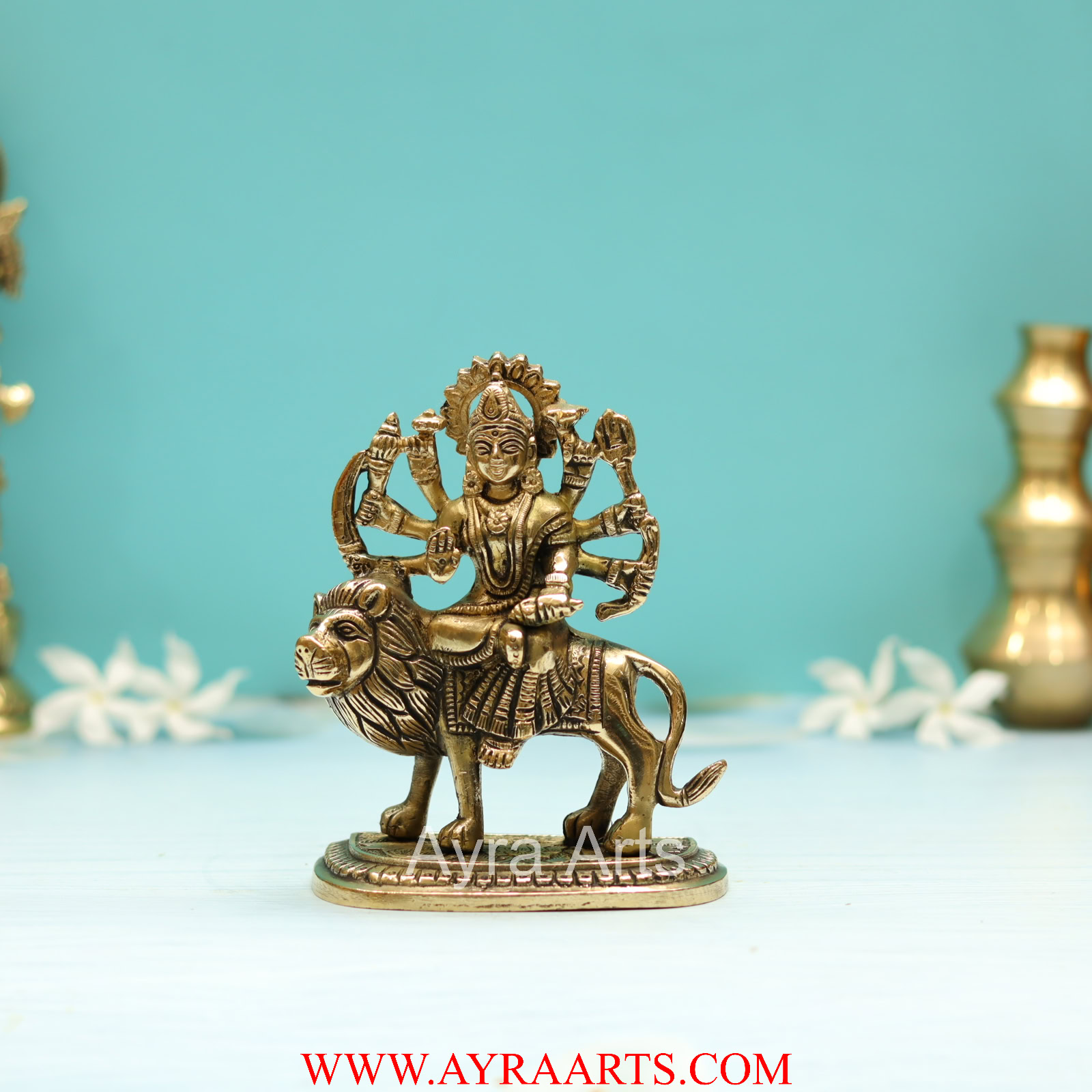 Handcrafted Goddess Durga idol - 5.5 Inch Height