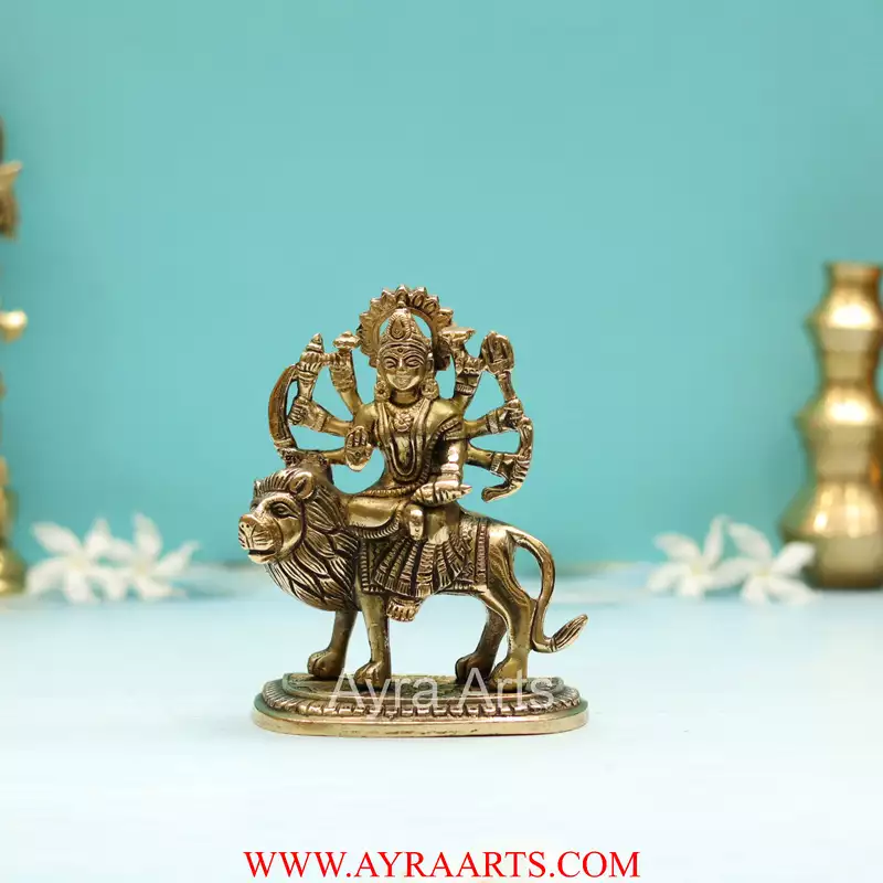 Handcrafted Goddess Durga idol - 5.5 Inch Height