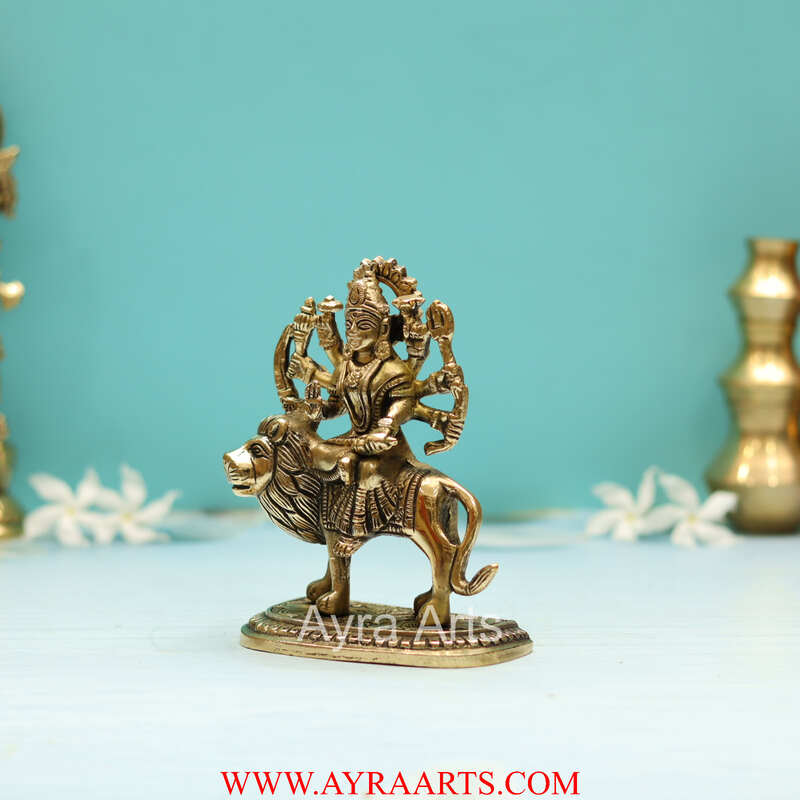 Handcrafted Goddess Durga idol - 5.5 Inch Height