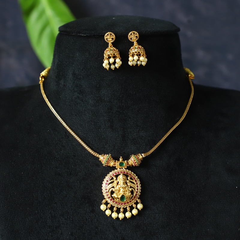 antic finished vinayagar design neck piece
