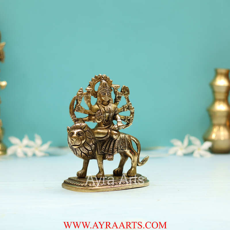 Handcrafted Goddess Durga idol - 5.5 Inch Height