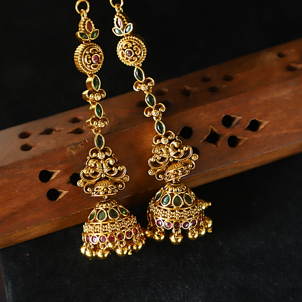 Antique Peacock with Stone Stud