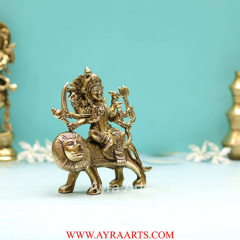 Shri Maa Durga Idol in Brass - 6 Inch Height
