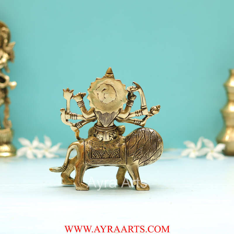 Shri Maa Durga Idol in Brass - 6 Inch Height