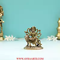 Goddess Durga idol in Brass - 4.2 Inch Height