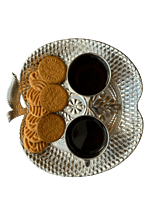 Silver plated plastic decorative plates with applefruit design(Pack of 5pcs)