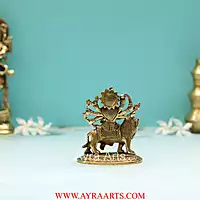 Goddess Durga idol in Brass - 4.2 Inch Height
