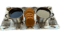 Silver coated plastic decorative plates with elephant design(Pack of 5pcs) Silver coated plastic decorative plates with elephant design(Pack of 5pcs)