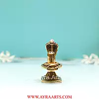 Pure Brass Shiva Lingam for Home Puja Siva Linga For Pooja Decorative Showpiece - 3.5 Inch Heigth