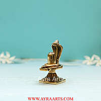 Pure Brass Shiva Lingam for Home Puja Siva Linga For Pooja Decorative Showpiece - 3.5 Inch Heigth