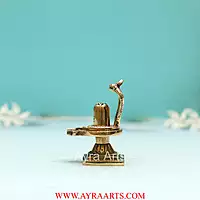 Pure Brass Shiva Lingam for Home Puja Siva Linga For Pooja Decorative Showpiece - 3.5 Inch Heigth