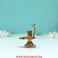 Pure Brass Shiva Lingam for Home Puja Siva Linga For Pooja Decorative Showpiece - 3.5 Inch Heigth