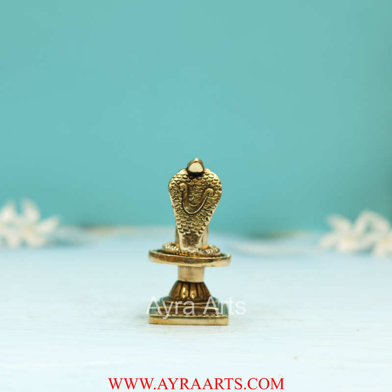 Pure Brass Shiva Lingam for Home Puja Siva Linga For Pooja Decorative Showpiece - 3.5 Inch Heigth