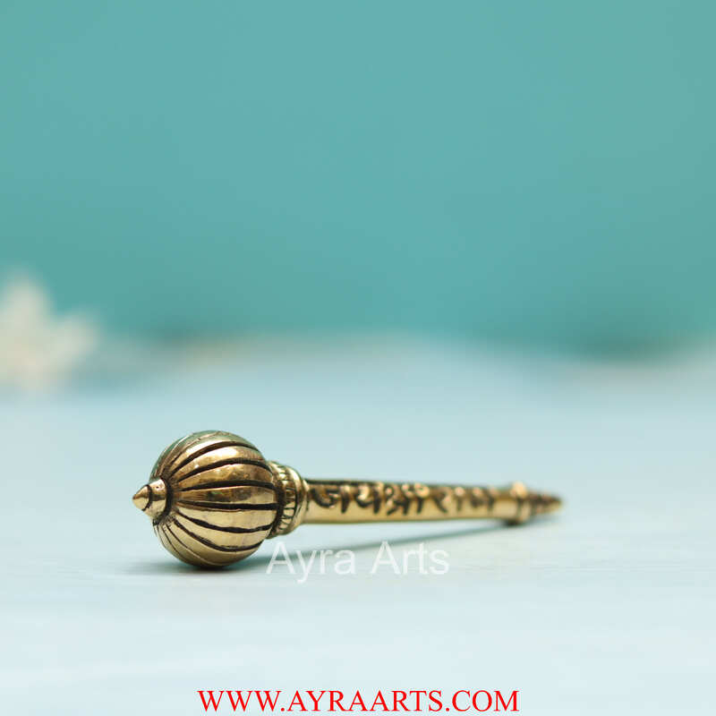 Jai Shri Ram Brass Hanuman Ghadha - 3.8 Inch Length