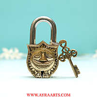 Brass Sun Surya Door Lock - 4.5 inch Height