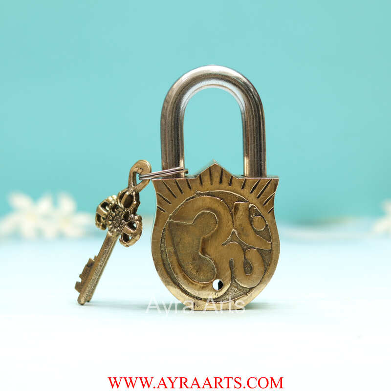 Brass Sun Surya Door Lock - 4.5 inch Height