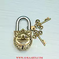 Brass Sun Surya Door Lock - 4.5 inch Height