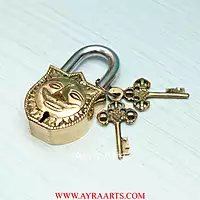 Brass Sun Surya Door Lock - 4.5 inch Height