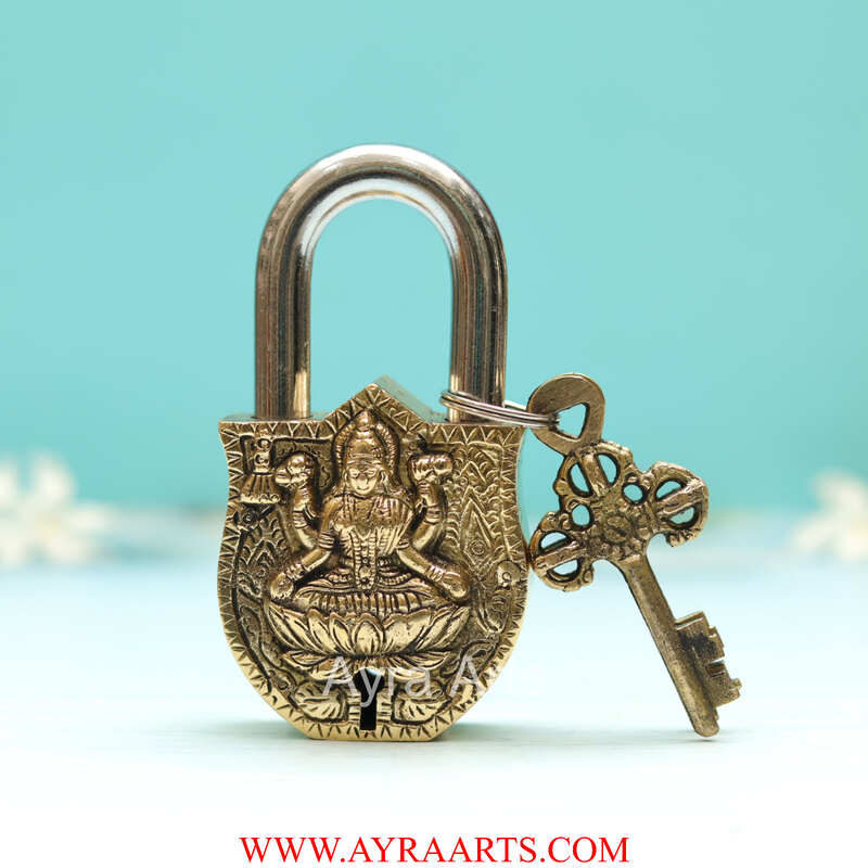 Brass Lakshmi Door Lock - 4.5 inch Height