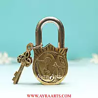Brass Lakshmi Door Lock - 4.5 inch Height