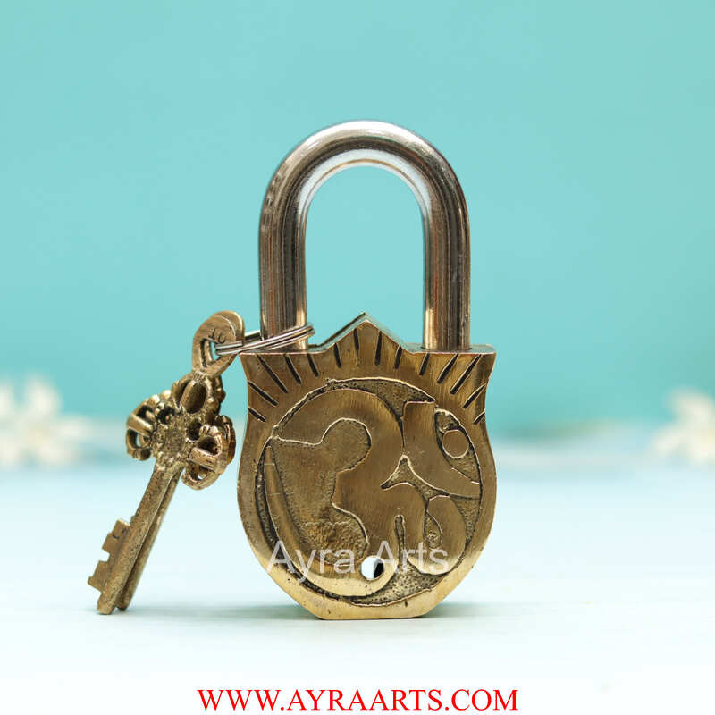 Brass Lakshmi Door Lock - 4.5 inch Height