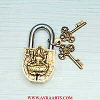 Brass Lakshmi Door Lock - 4.5 inch Height