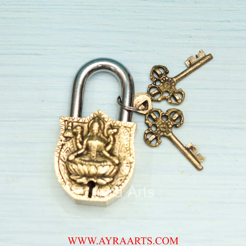 Brass Lakshmi Door Lock - 4.5 inch Height