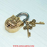 Brass Lakshmi Door Lock - 4.5 inch Height