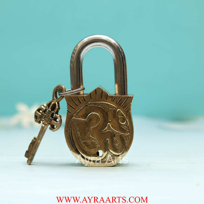 Brass Ganesha Door Lock - 4.5 inch Height