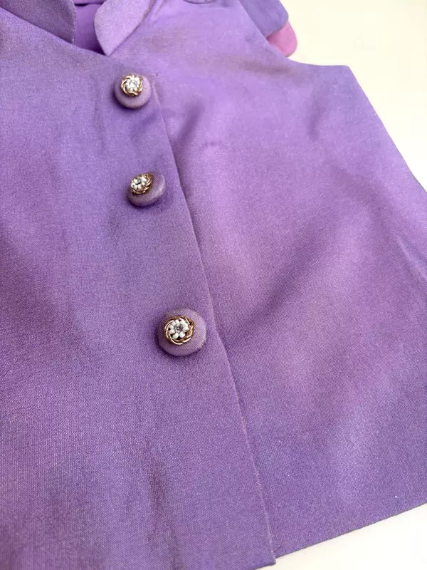 Purply Cap Sleeve Tissue Silk Kurta Dhothi Set